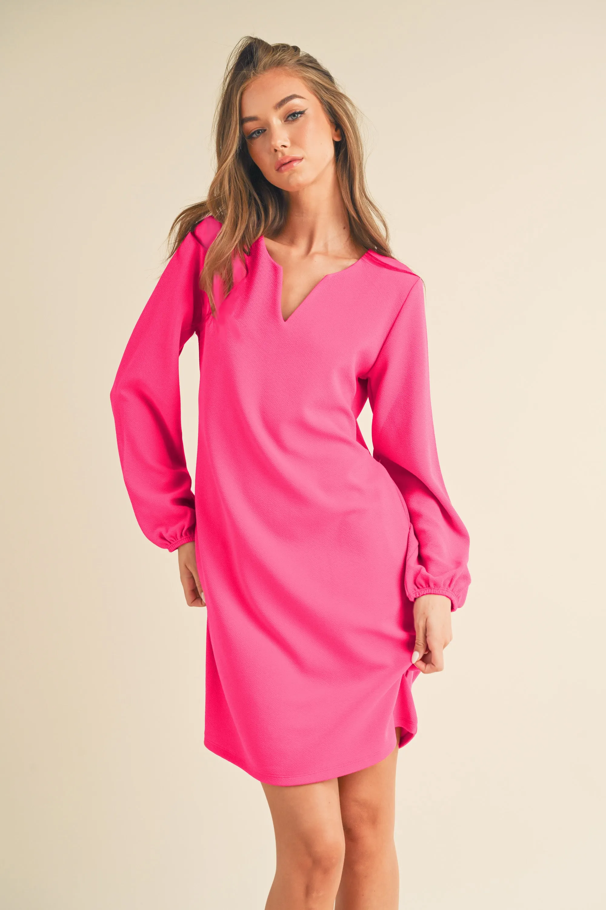 Women's Long Sleeve Shift Dress