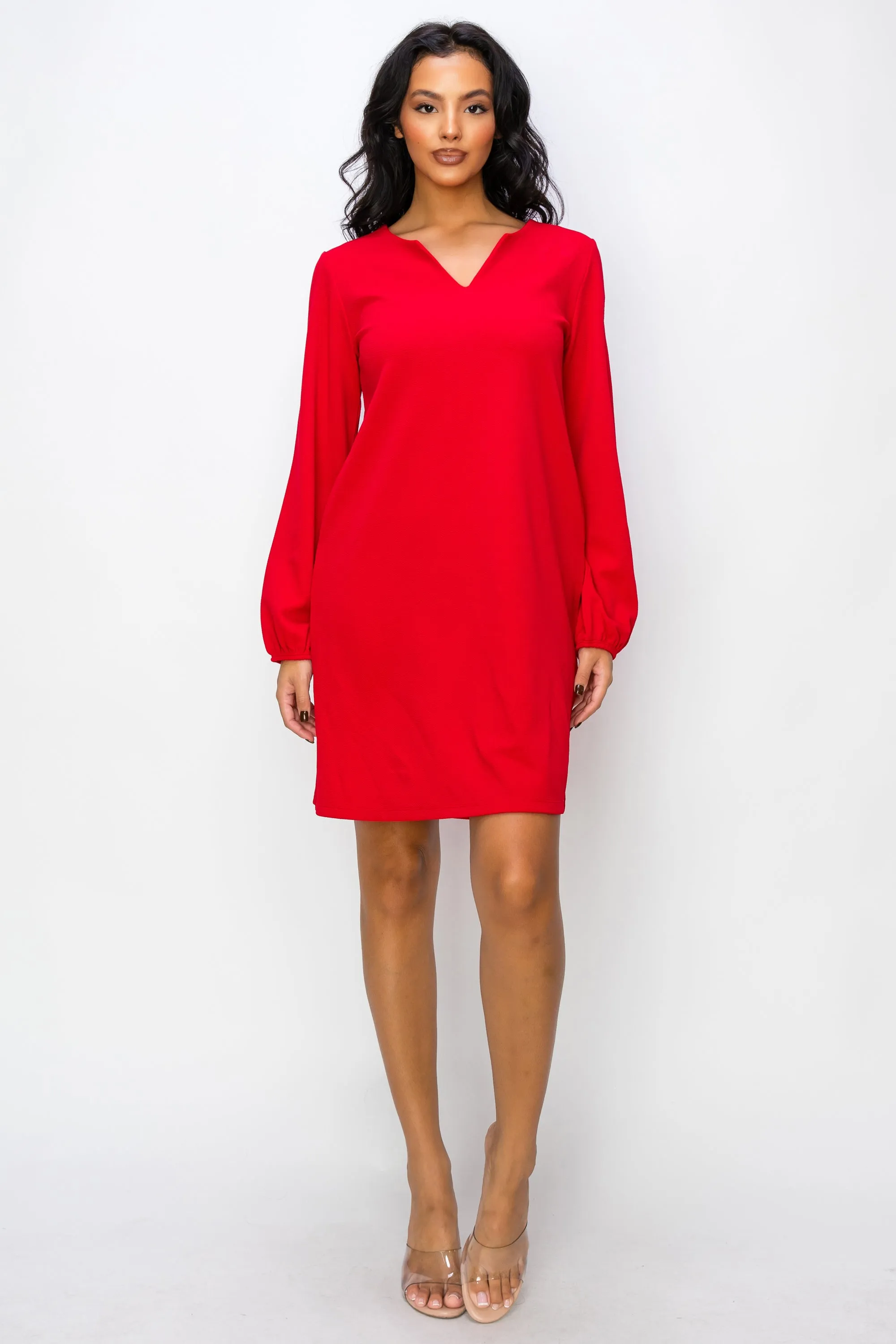 Women's Long Sleeve Shift Dress