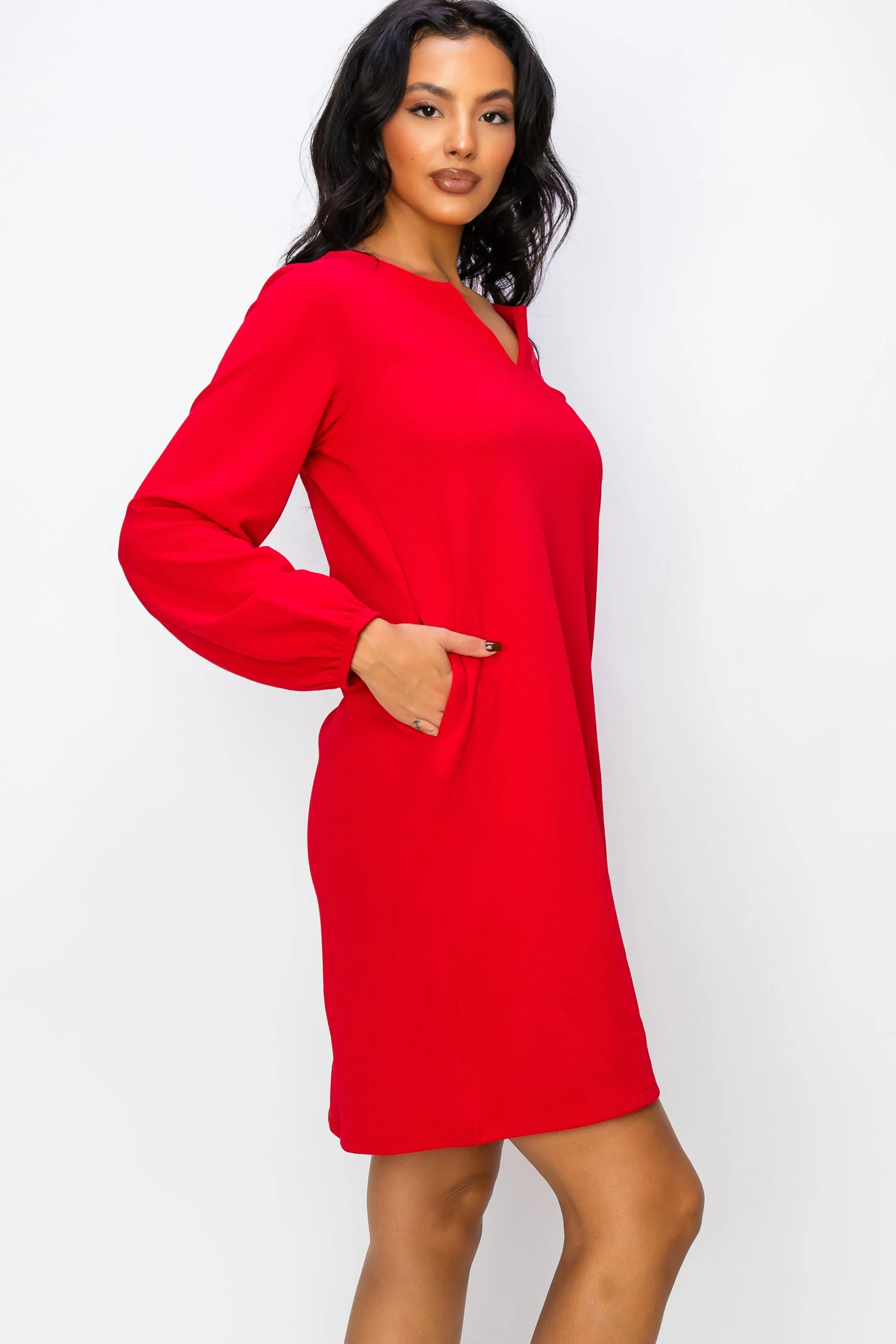 Women's Long Sleeve Shift Dress