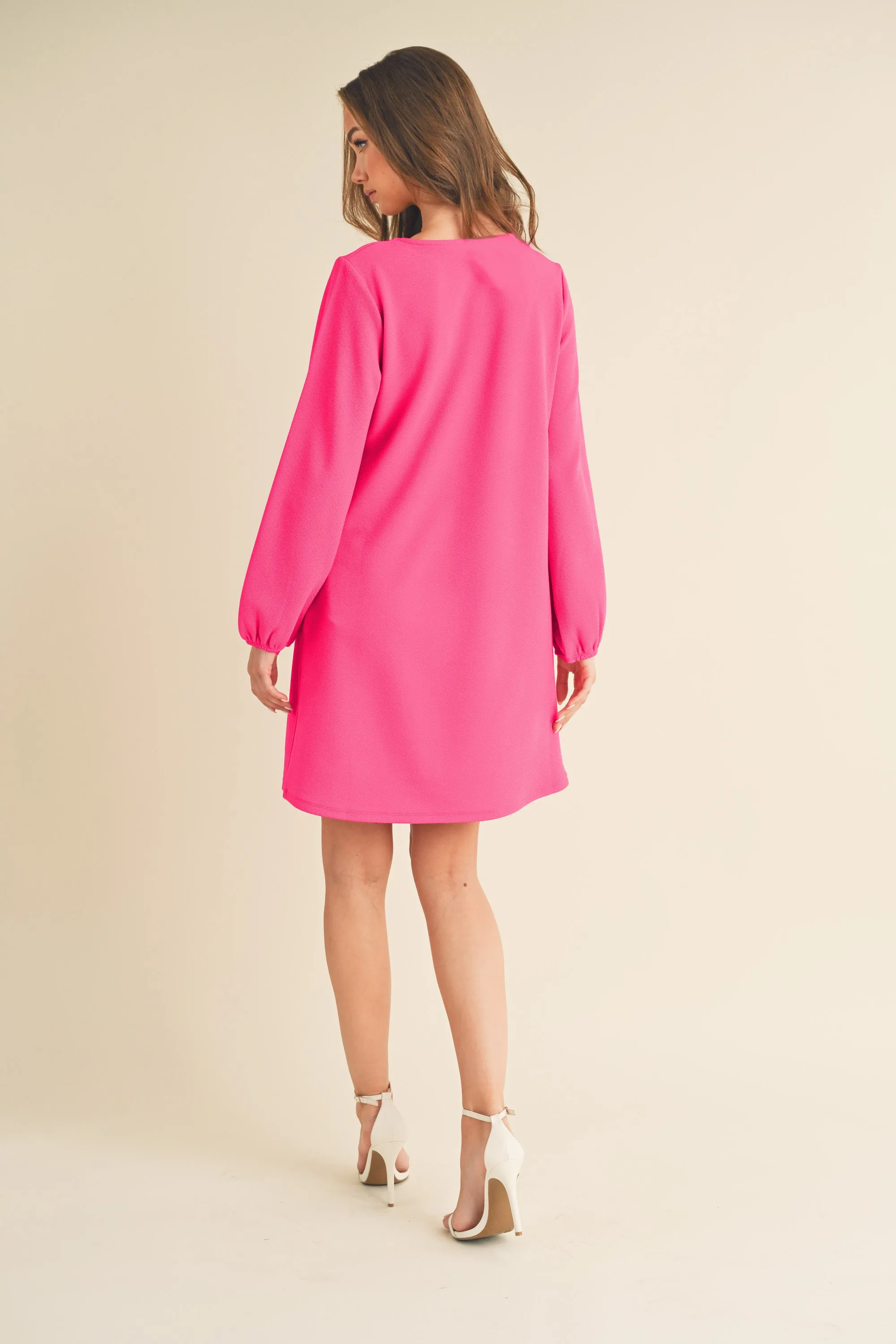 Women's Long Sleeve Shift Dress